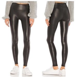 SPANX faux leather High Waist leggings Compression Size Medium Blogger Fave